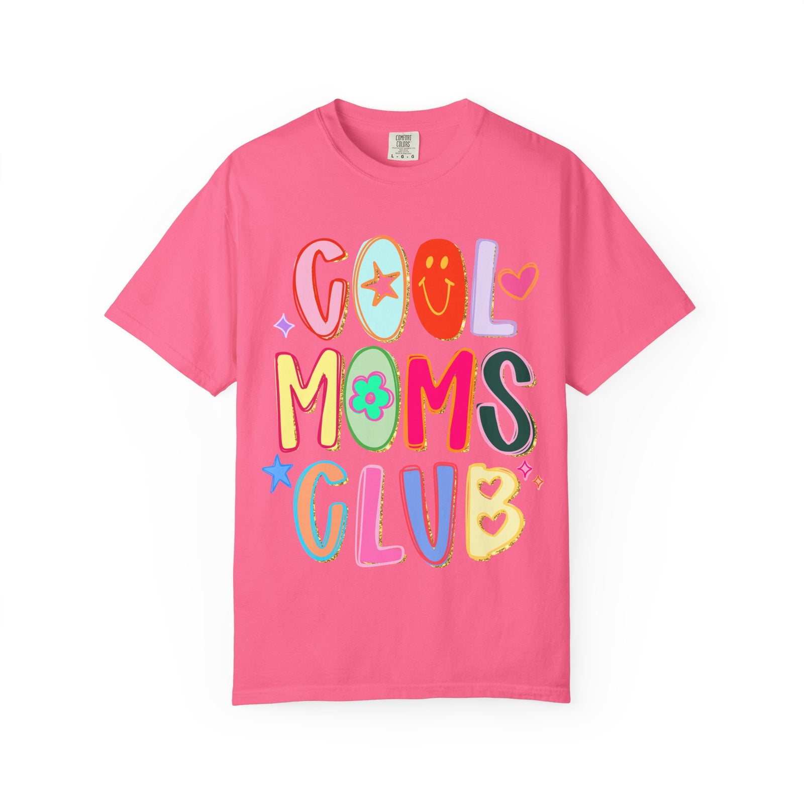 Cool Moms Club T-Shirt Colorful Retro Graphic Tee for Moms