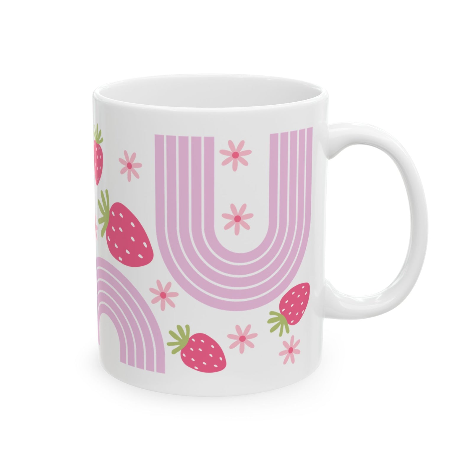 Wild Strawberry Cute Ceramic Mug Coffee Cup (11oz & 15oz)