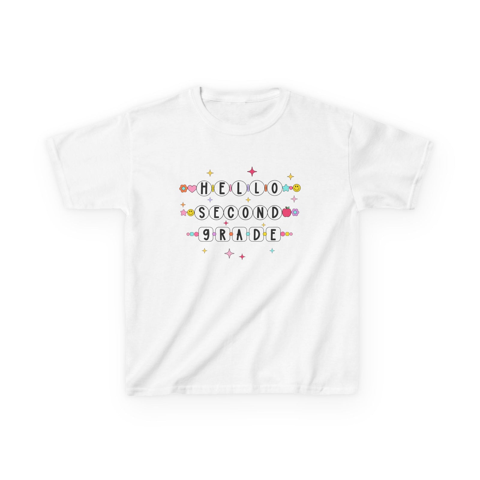 Friendship Bracelets Hello Second Grade Kids Tee Cute 2nd Grade Back to School T-Shirt