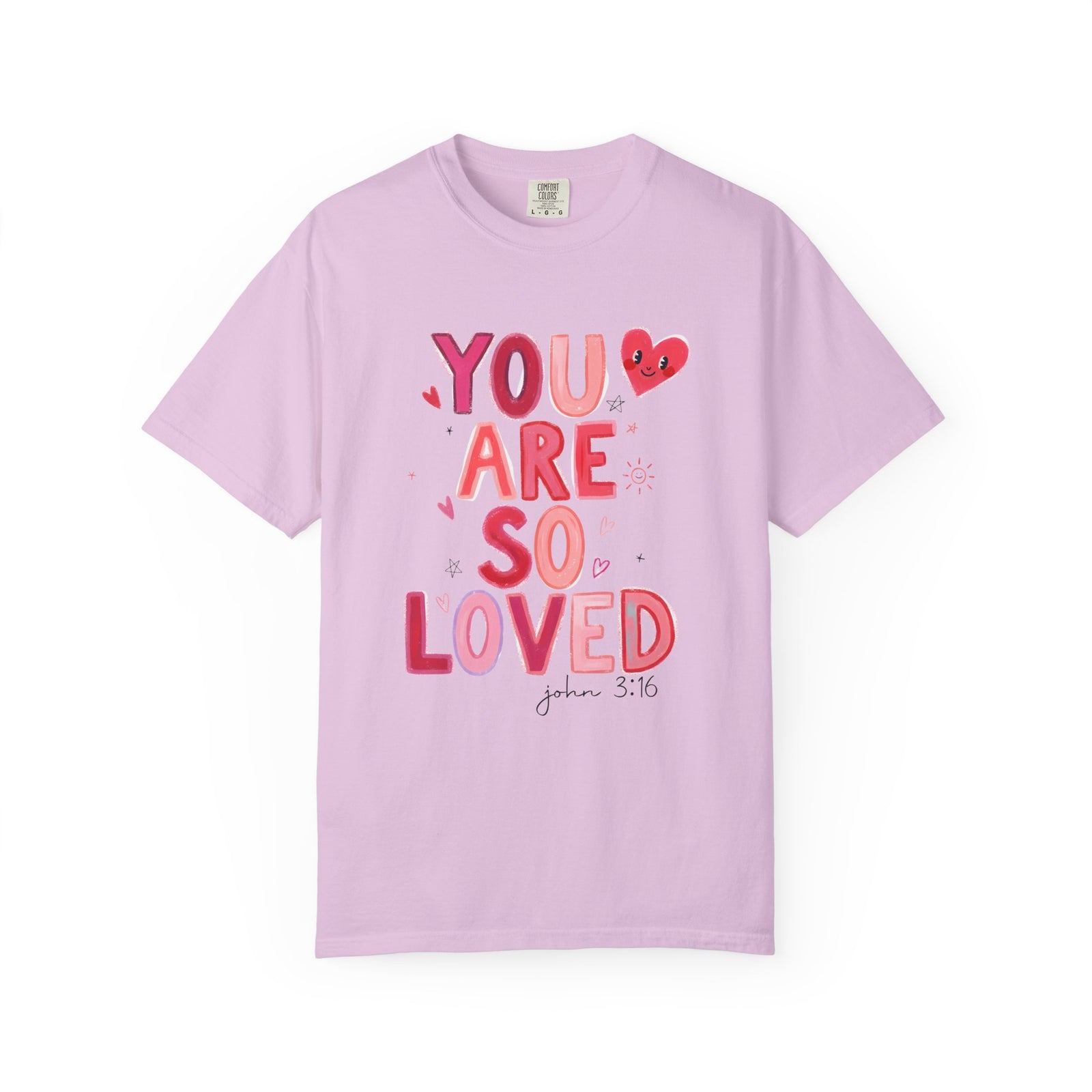 You Are So Loved John 3:16 Valentine's Day Graphic T-Shirt Unisex Short Sleeve Tee - Sydney So Sweet