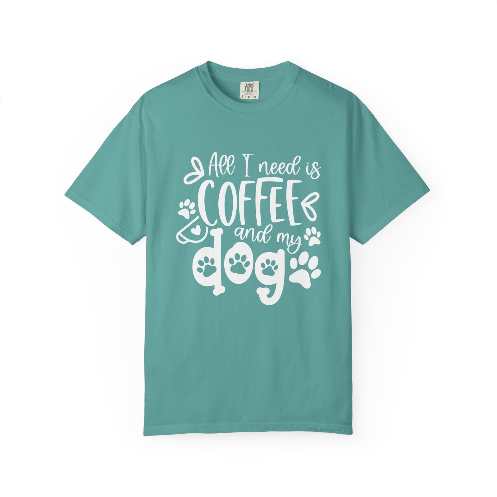Coffee and My Dog T-Shirt Cute Dog Lover Coffee Graphic Tee