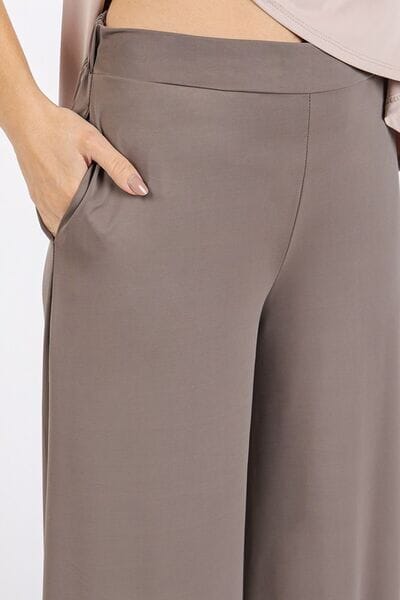 Mittoshop Yoga Air Stretch Elastic Waist Wide Leg Pants - Sydney So Sweet