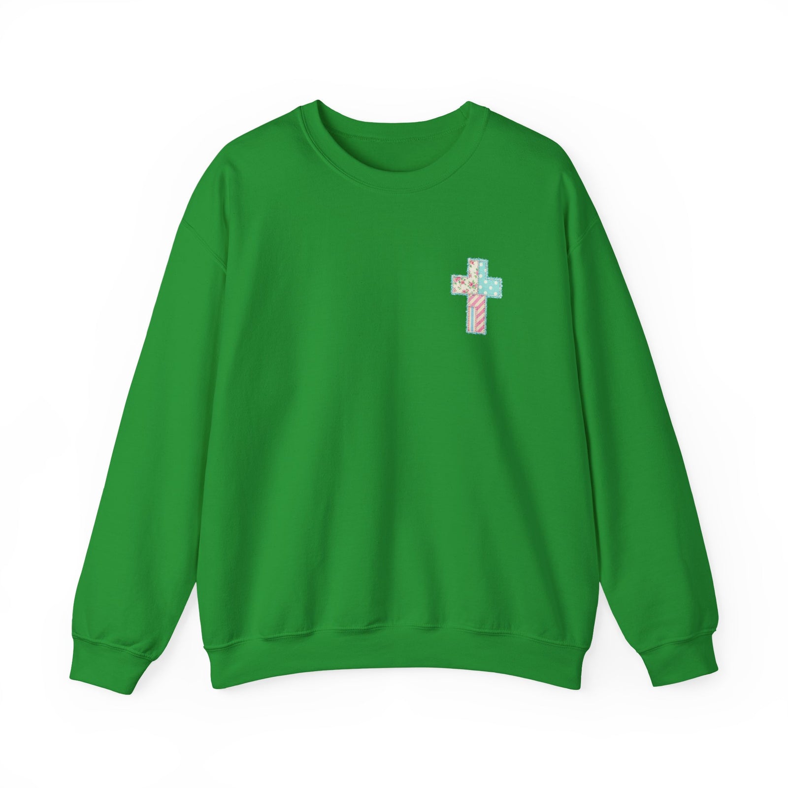 Less of Me More of Jesus Christian Graphic Sweatshirt Floral Cross Crewneck