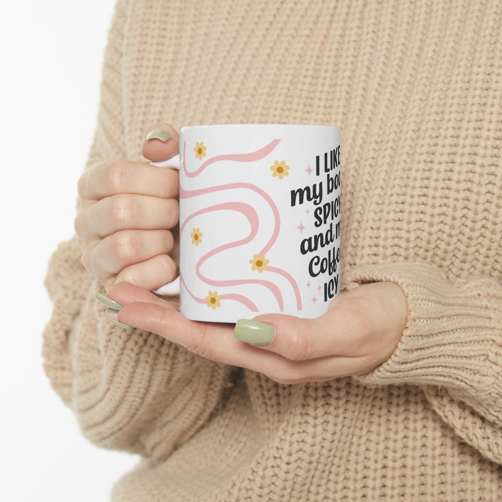 Books Spicy Coffee Icy Cute Ceramic Mug Coffee Cup (11oz & 15oz)