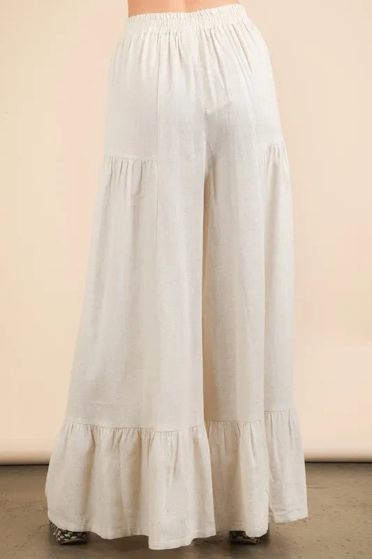 VERY J Palazzo Elastic Waist Comfy Pants - Sydney So Sweet
