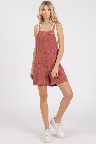 Mittoshop Textured Knotted Wide Strap Overalls - Sydney So Sweet
