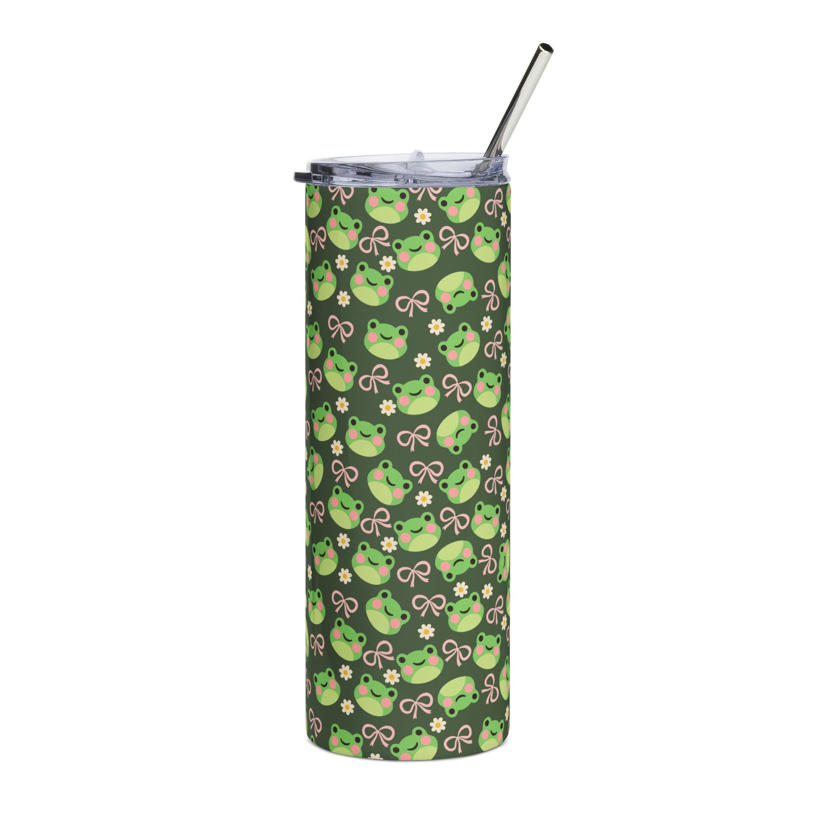 Frogs & Bows 20oz Stainless Steel Tumbler Insulated Travel Cup Water Bottle