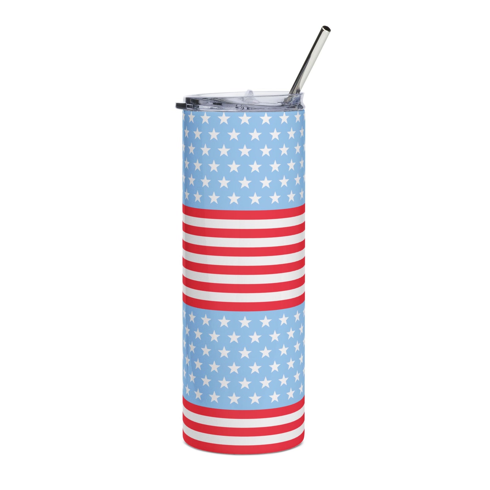 Patriotic Stars & Stripes 20oz Stainless Steel Tumbler Insulated Travel Cup