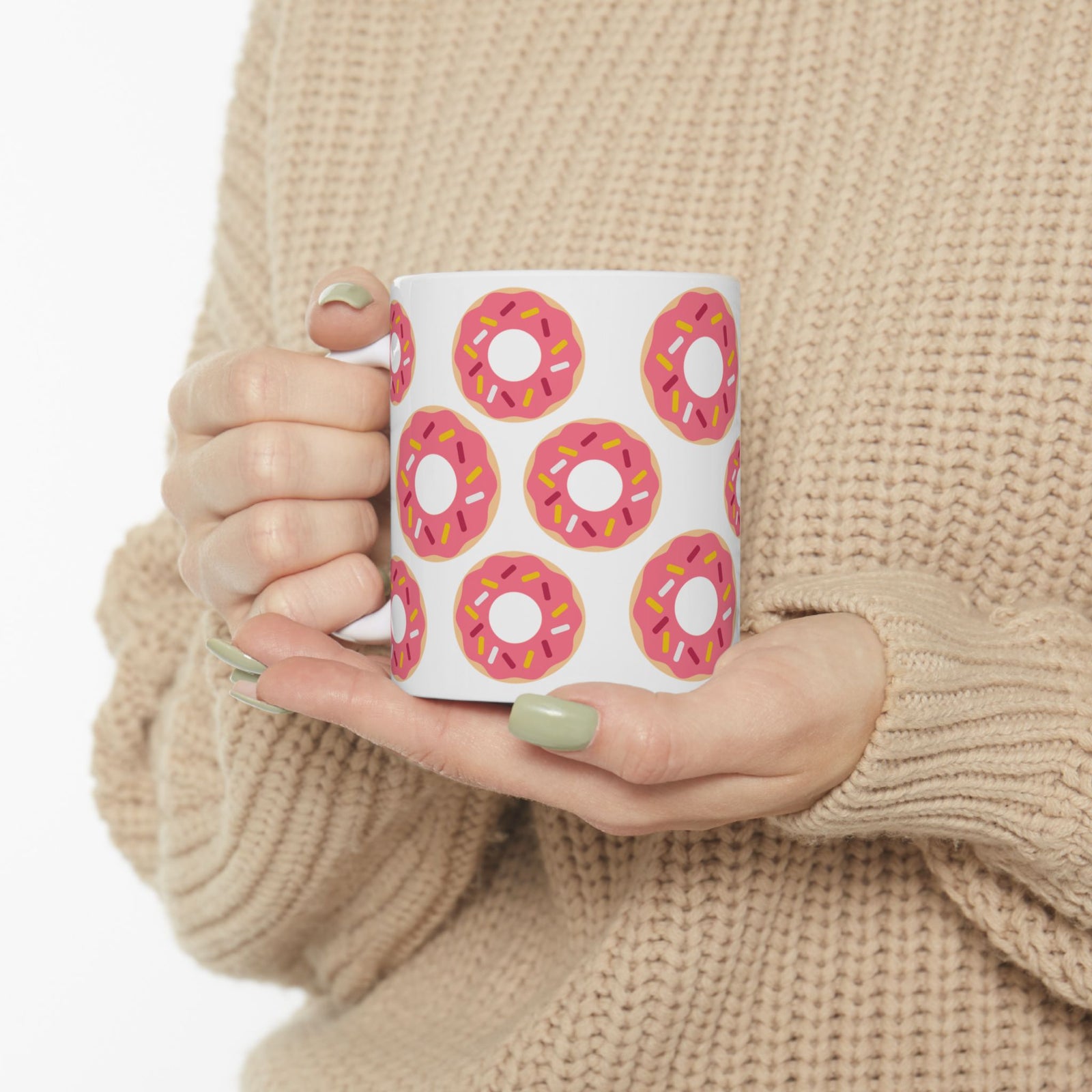 Donuts Cute Ceramic Mug Coffee Cup (11oz & 15oz)