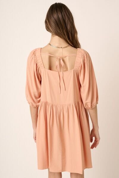 Mittoshop Pintuck Detail Tie Back Mini Dress - Sydney So Sweet