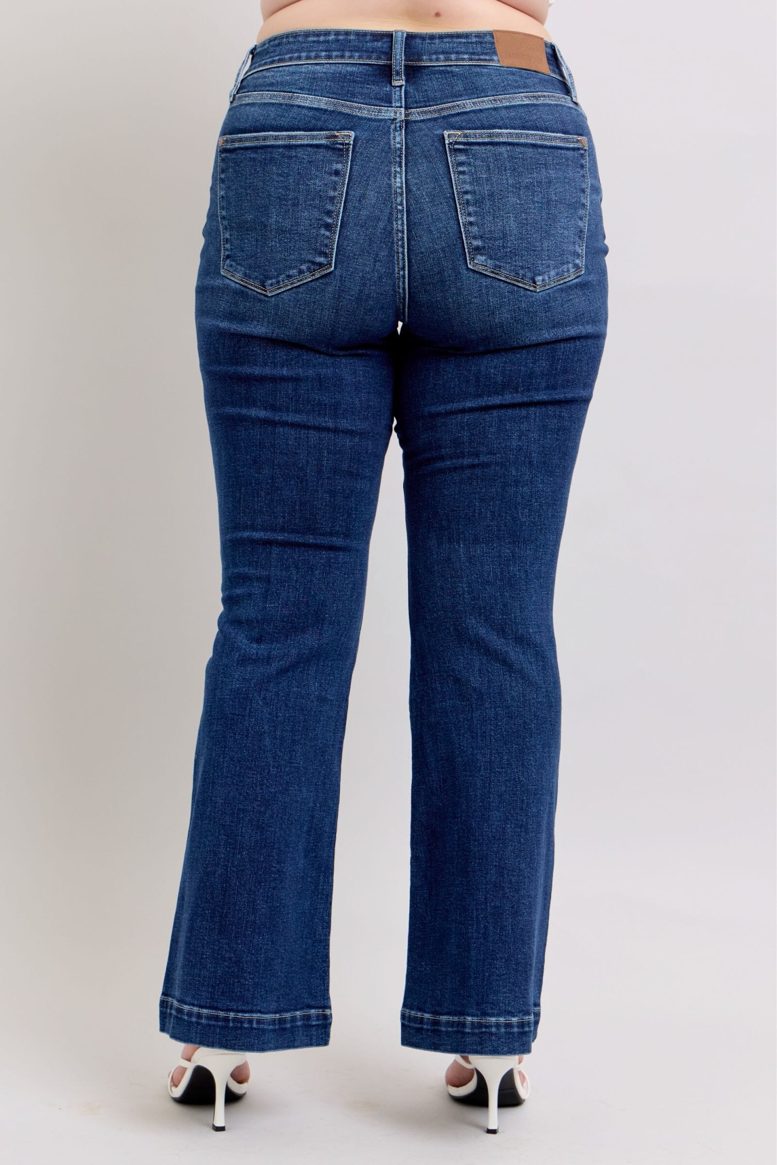 Judy Blue Full Size High Rise Flare Jeans with Pockets Plus Size - Sydney So Sweet