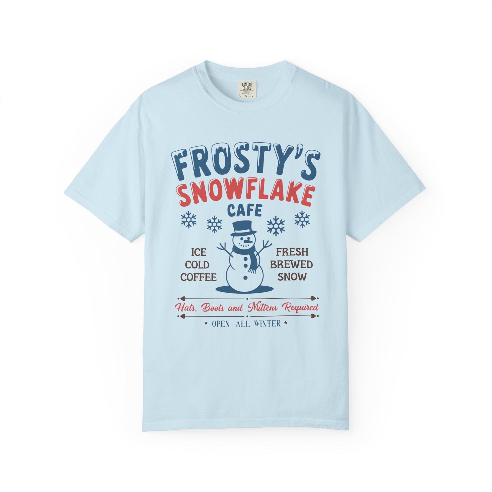 Frosty’s Snowflake Cafe Holiday Tee Vintage Charm Unisex Christmas T-Shirt - Sydney So Sweet