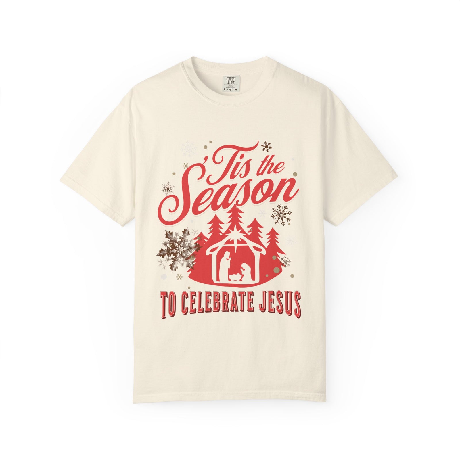 Tis the Season to Celebrate Jesus Christmas T-Shirt Christian Graphic Tee
