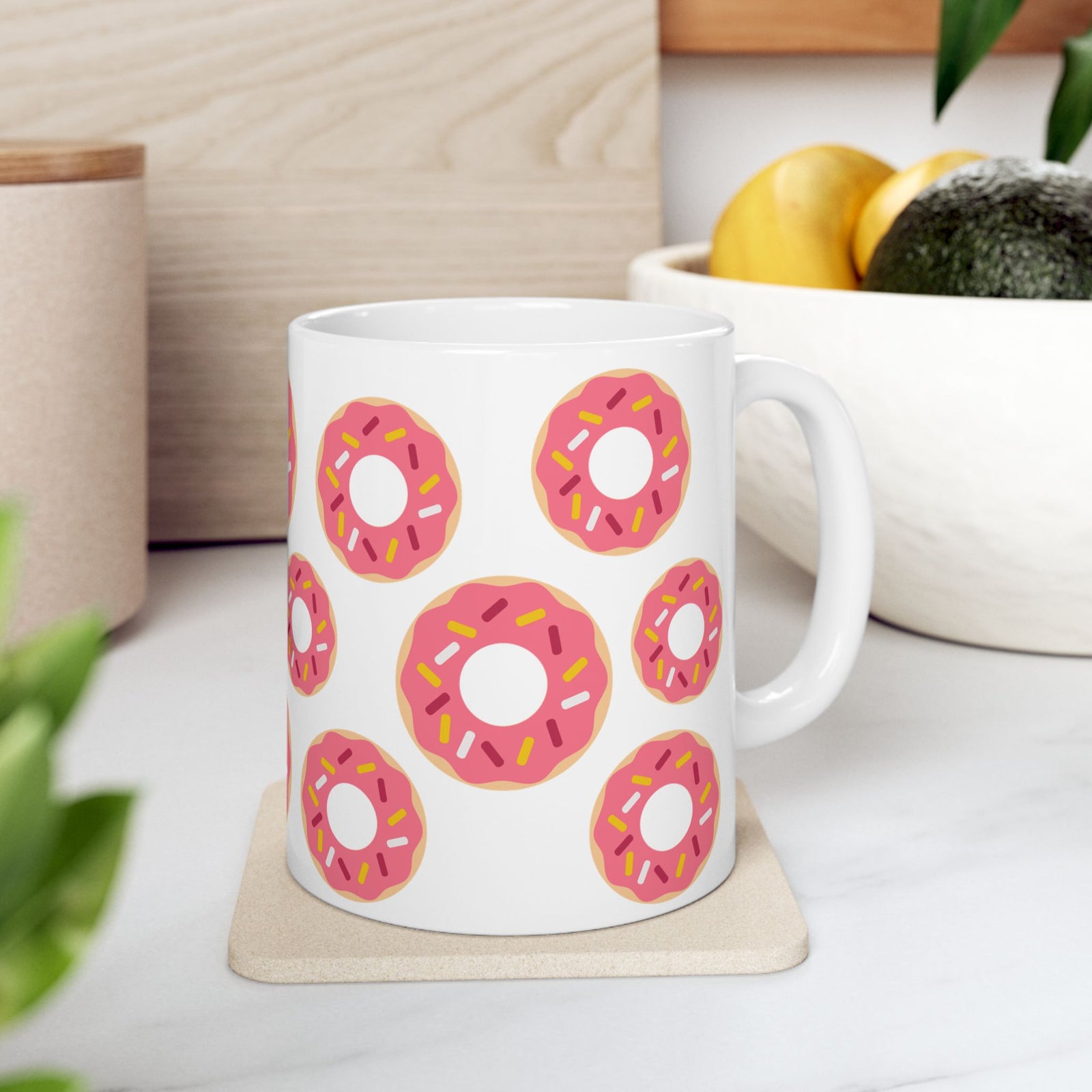 Donuts Cute Ceramic Mug Coffee Cup (11oz & 15oz)