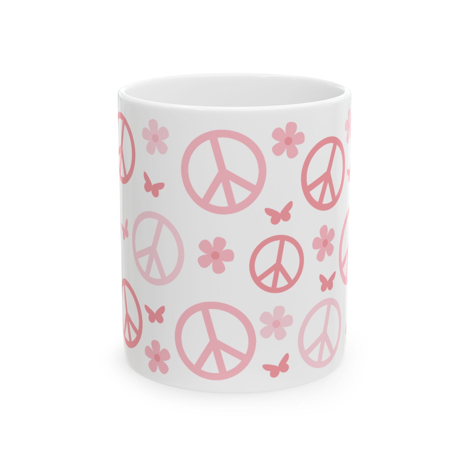 Boho Peace Cute Ceramic Mug Coffee Cup (11oz & 15oz)