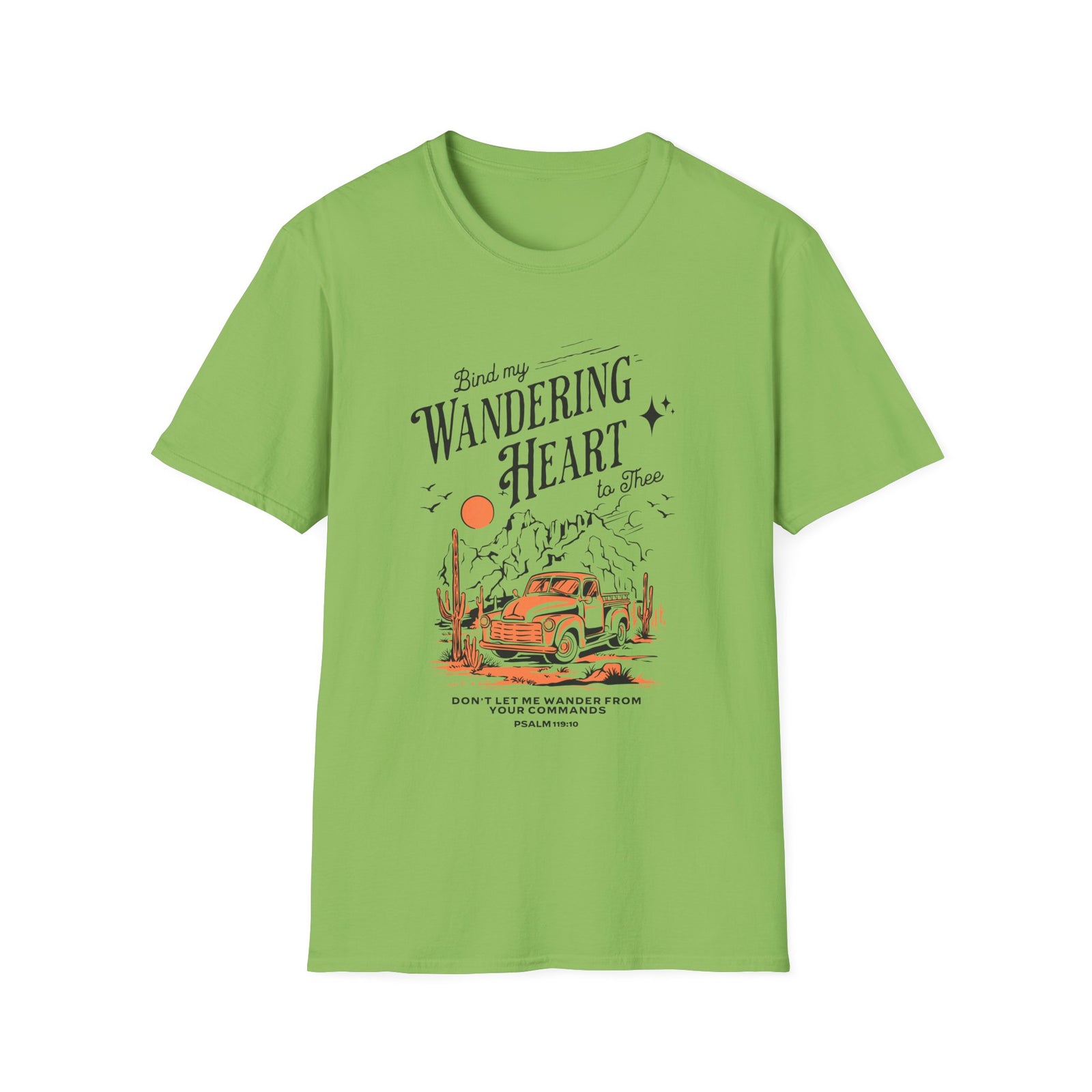 Bind My Wandering Heart To Thee Graphic T-Shirt Vintage Road Trip Christian Tee