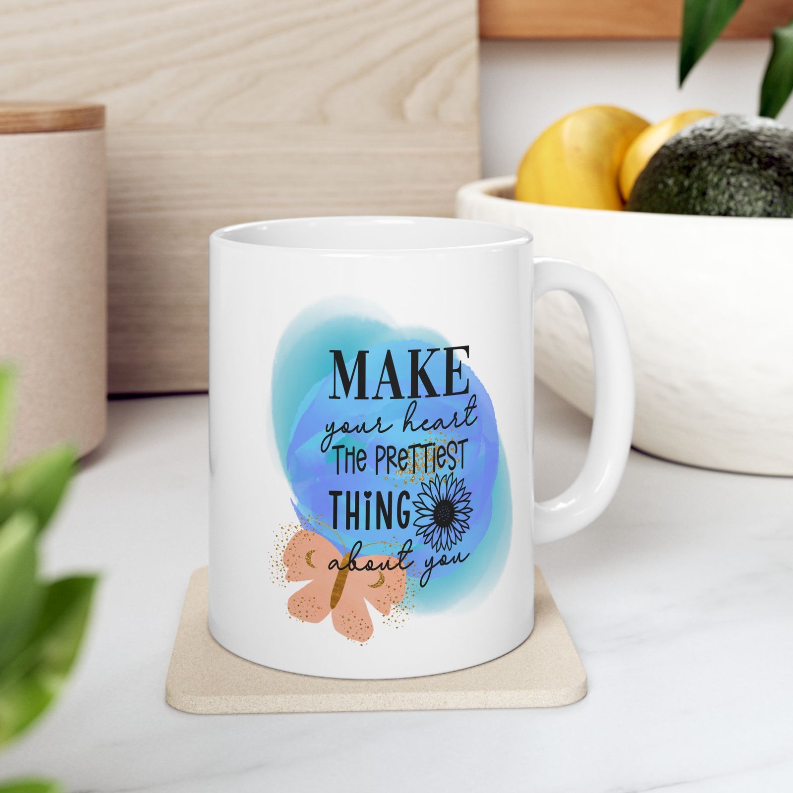 Make Your Heart the Prettiest Thing Inspirational Mug Coffee Cup (11oz & 15oz) - Sydney So Sweet