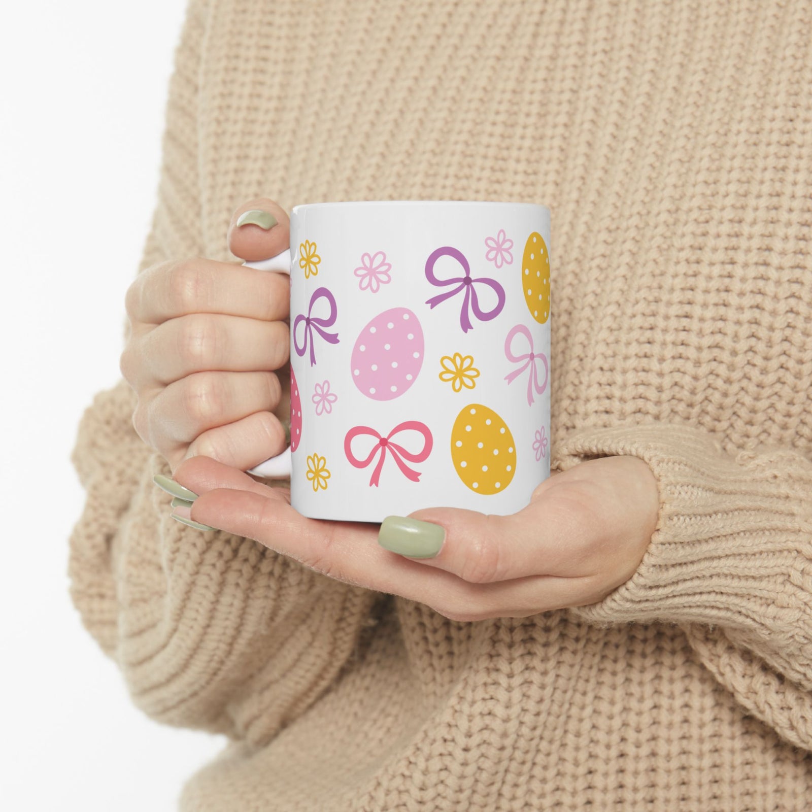 Easter Bows Cute Ceramic Mug Coffee Cup (11oz & 15oz)