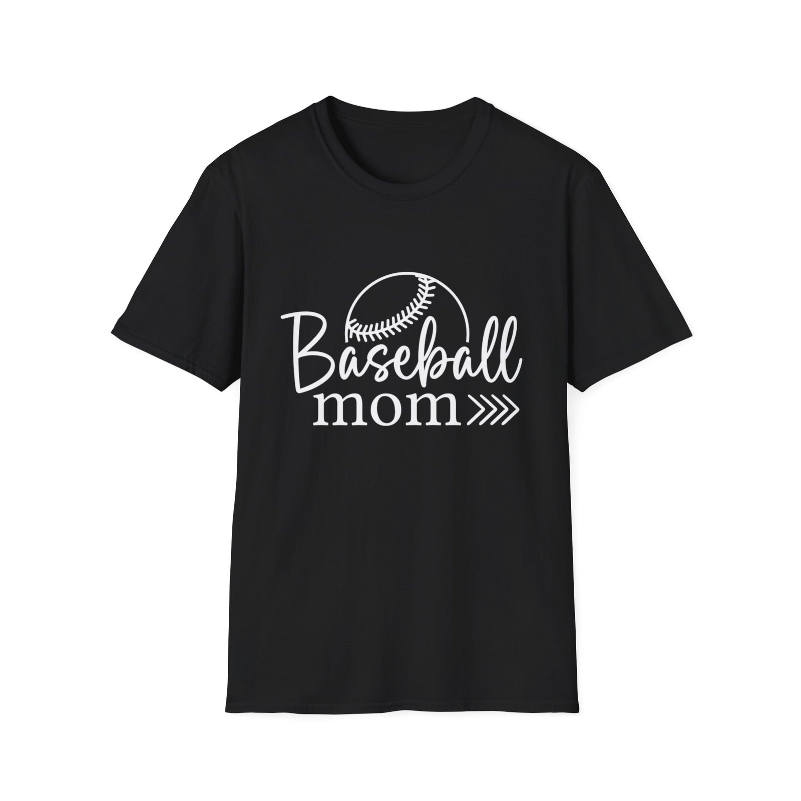 Baseball Mom Classic Graphic T-Shirt Cute Sports Mom Tee (12 Team Colors)