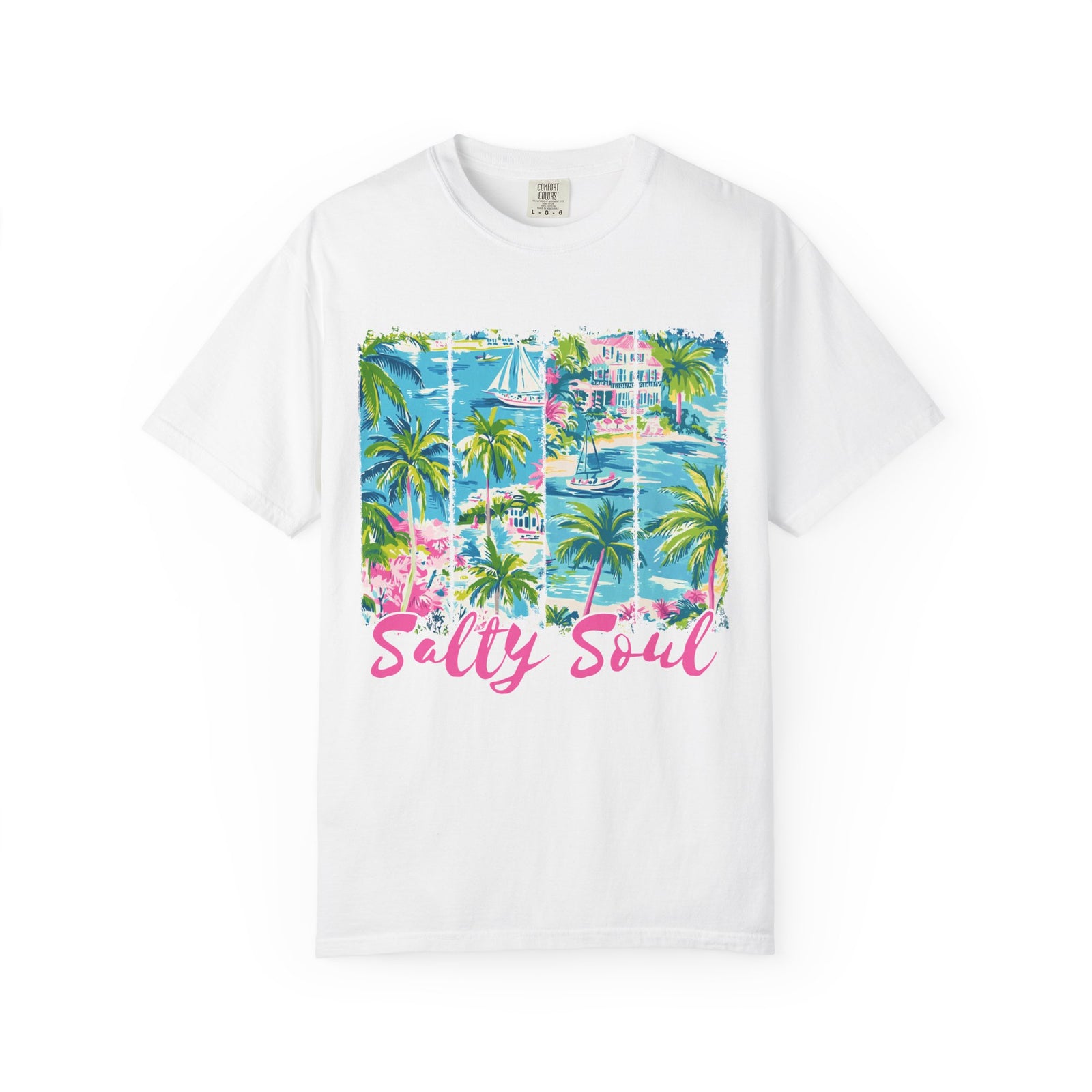 Salty Soul Beach Vacation Graphic T-Shirt Summer Tee