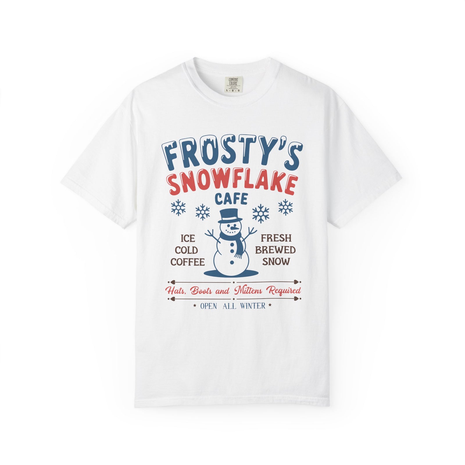 Frosty’s Snowflake Cafe Holiday Tee Vintage Charm Unisex Christmas T-Shirt - Sydney So Sweet
