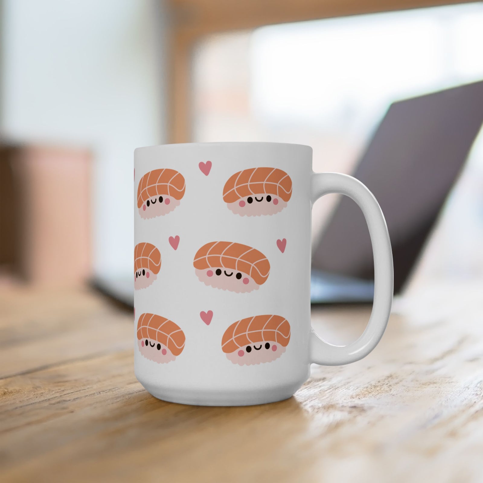 Kawaii Sushi Cute Ceramic Mug Coffee Cup (11oz & 15oz)