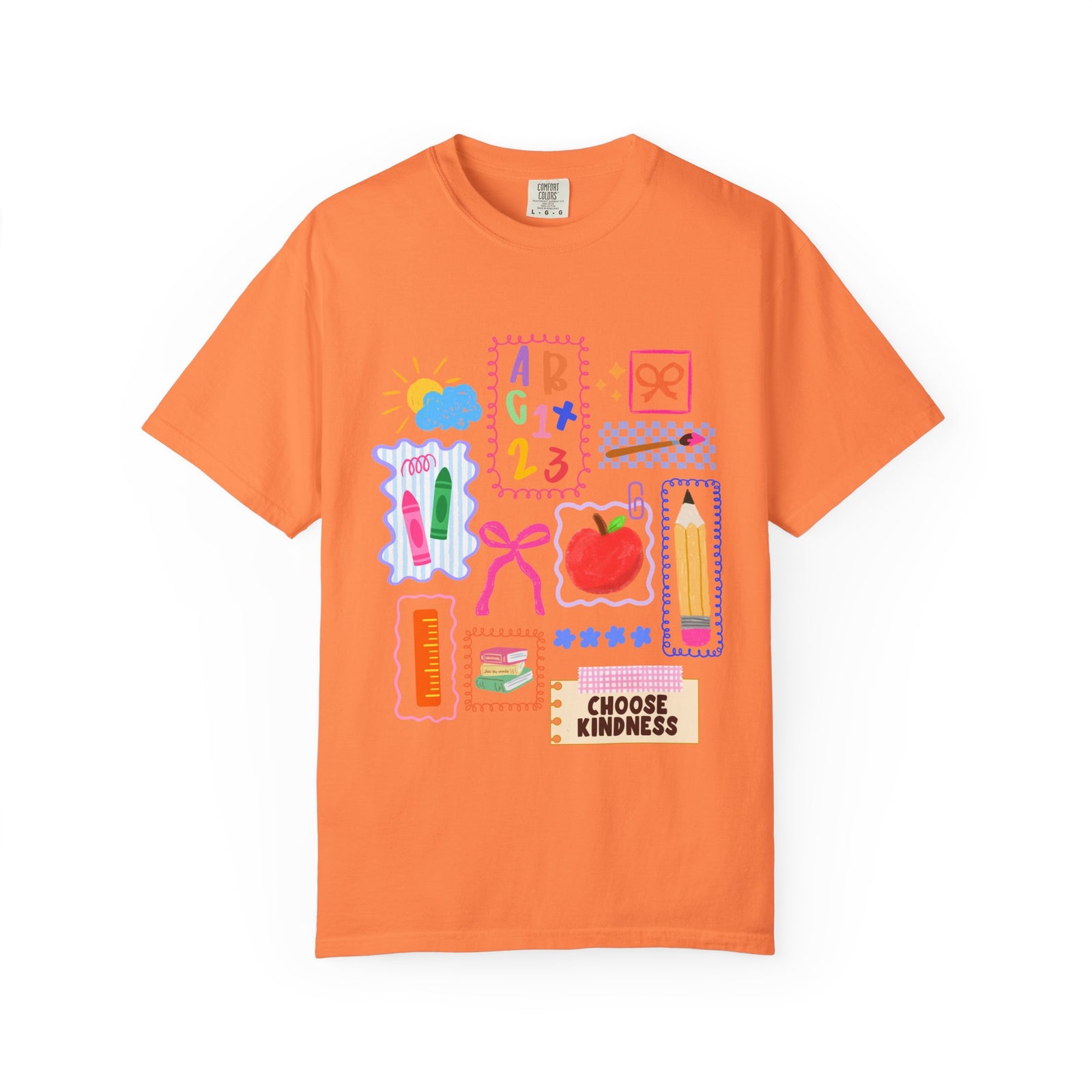 Choose Kindness Coquette Doodles Bow Graphic Teacher Tee Back to School T-Shirt