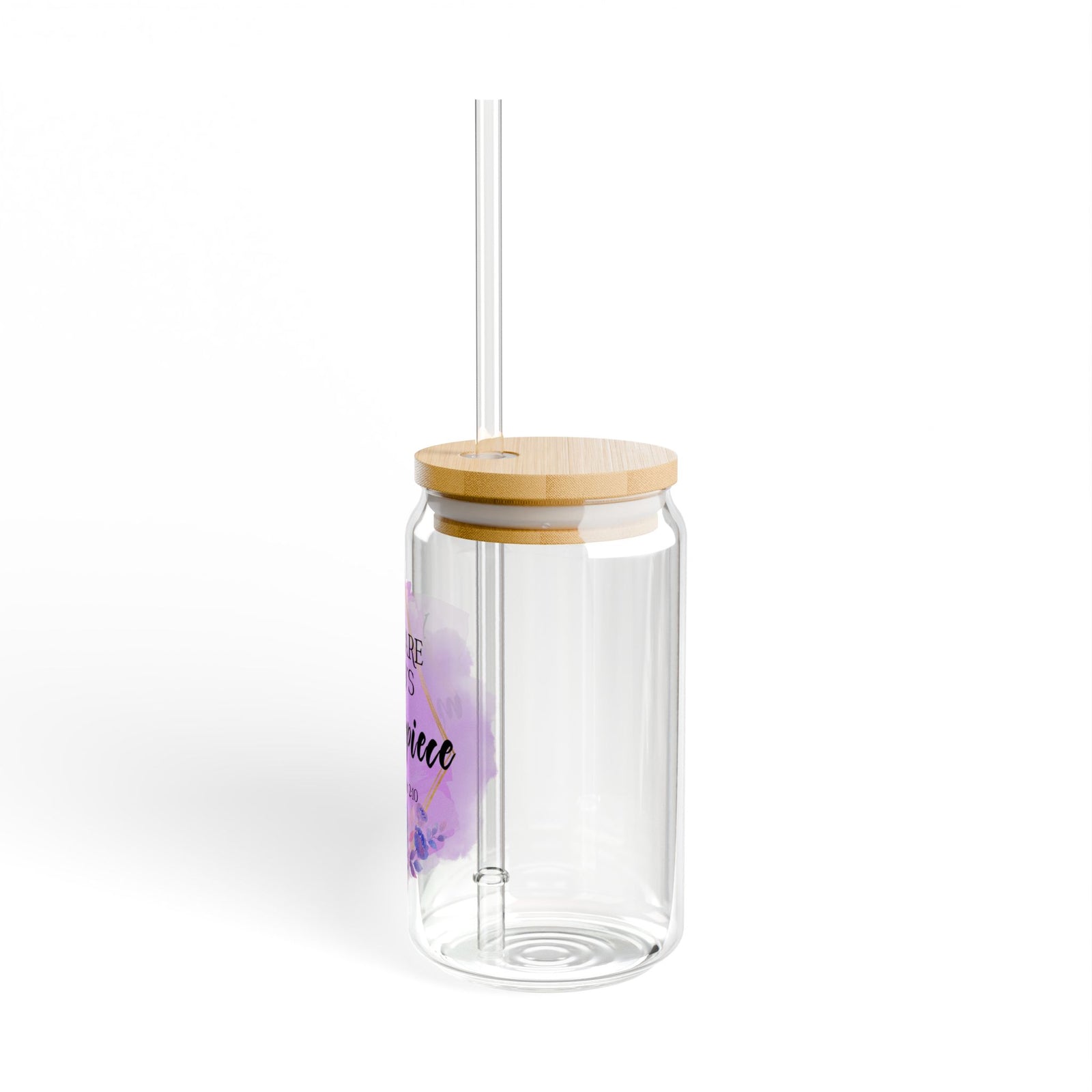 You Are God’s Masterpiece Ephesians 2:10 Christian Tumbler Sipper Glass 16oz — Reusable Drink Jar with Lid & Straw - Sydney So Sweet