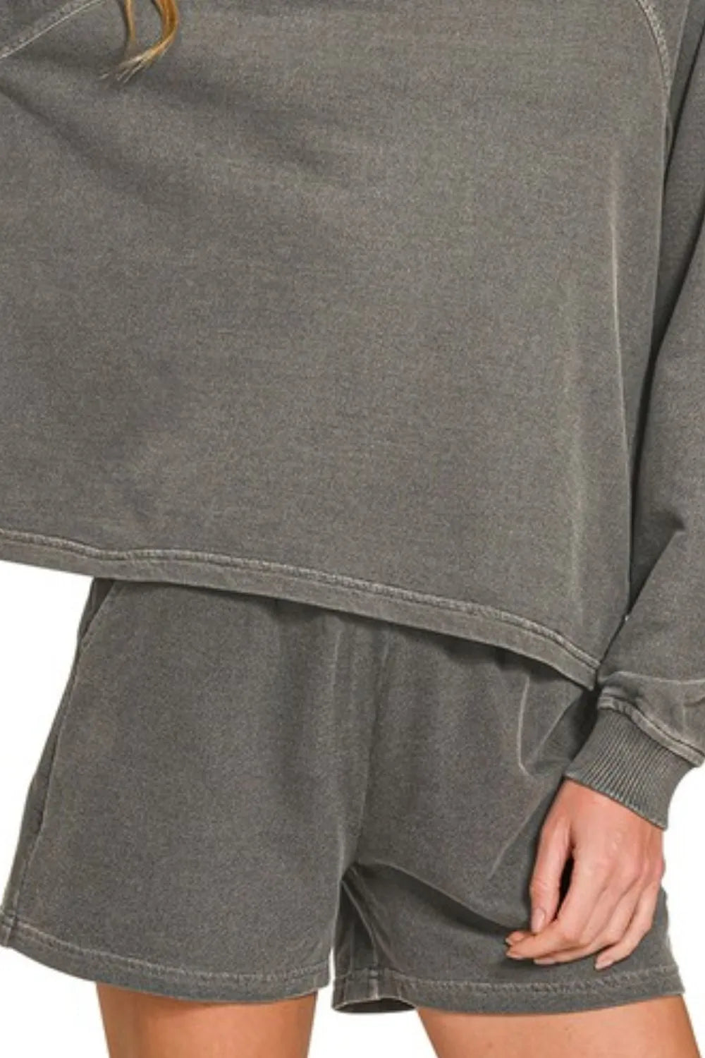 Zenana French Terry Pigment Dye & Enzyme Wash 2 Pcs Set - Sydney So Sweet