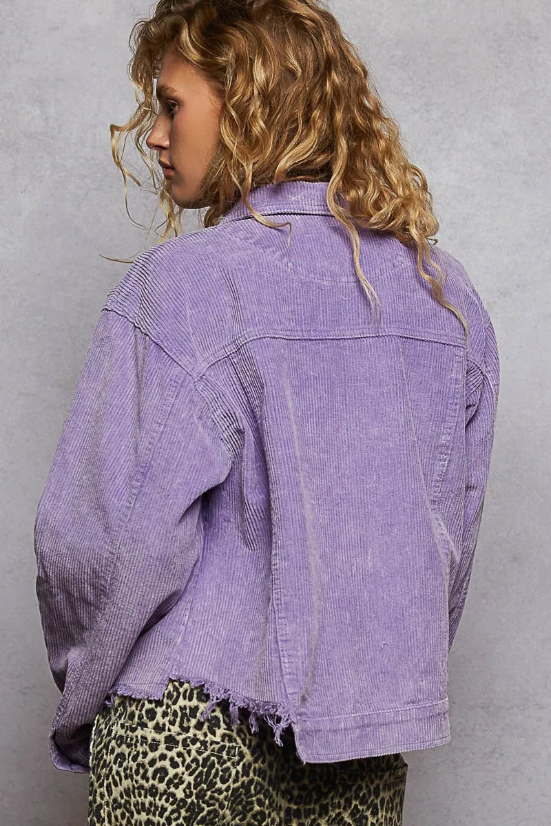 POL Button Down Corduroy Trucker Jacket - Sydney So Sweet