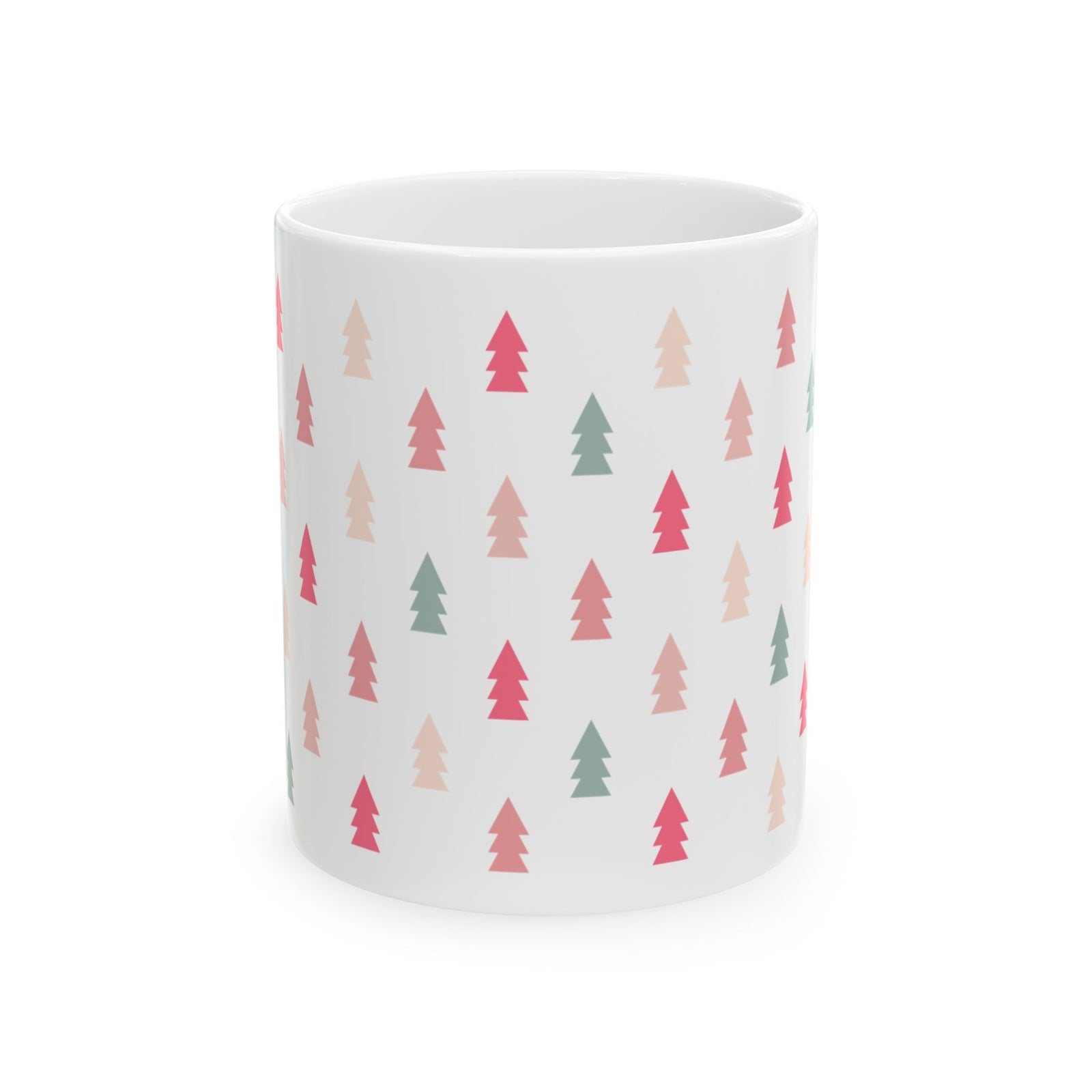 Mini Christmas Trees Ceramic Mug Coffee Cup (11oz & 15oz)