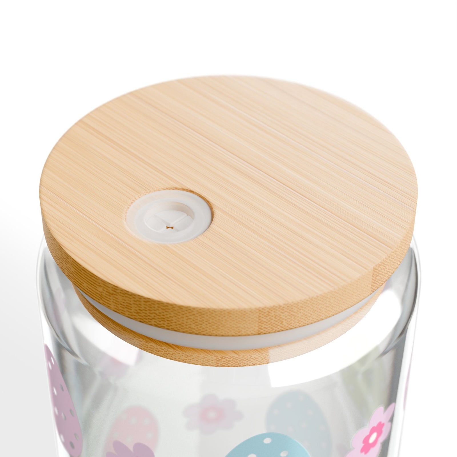 Retro Easter Egg Tumbler Sipper Glass 16oz — Reusable Drink Jar with Lid & Straw