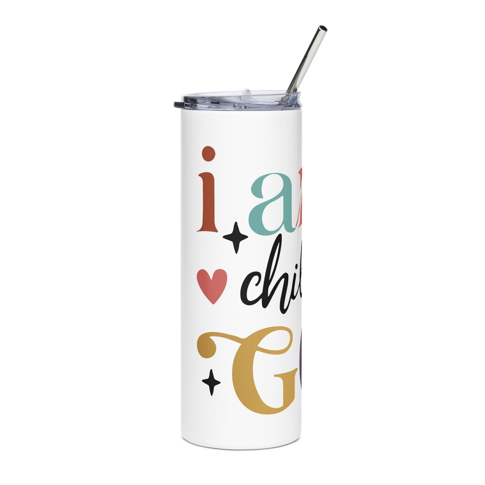 I Am A Child of God Stainless Steel Tumbler Inspirational Christian Travel Cup
