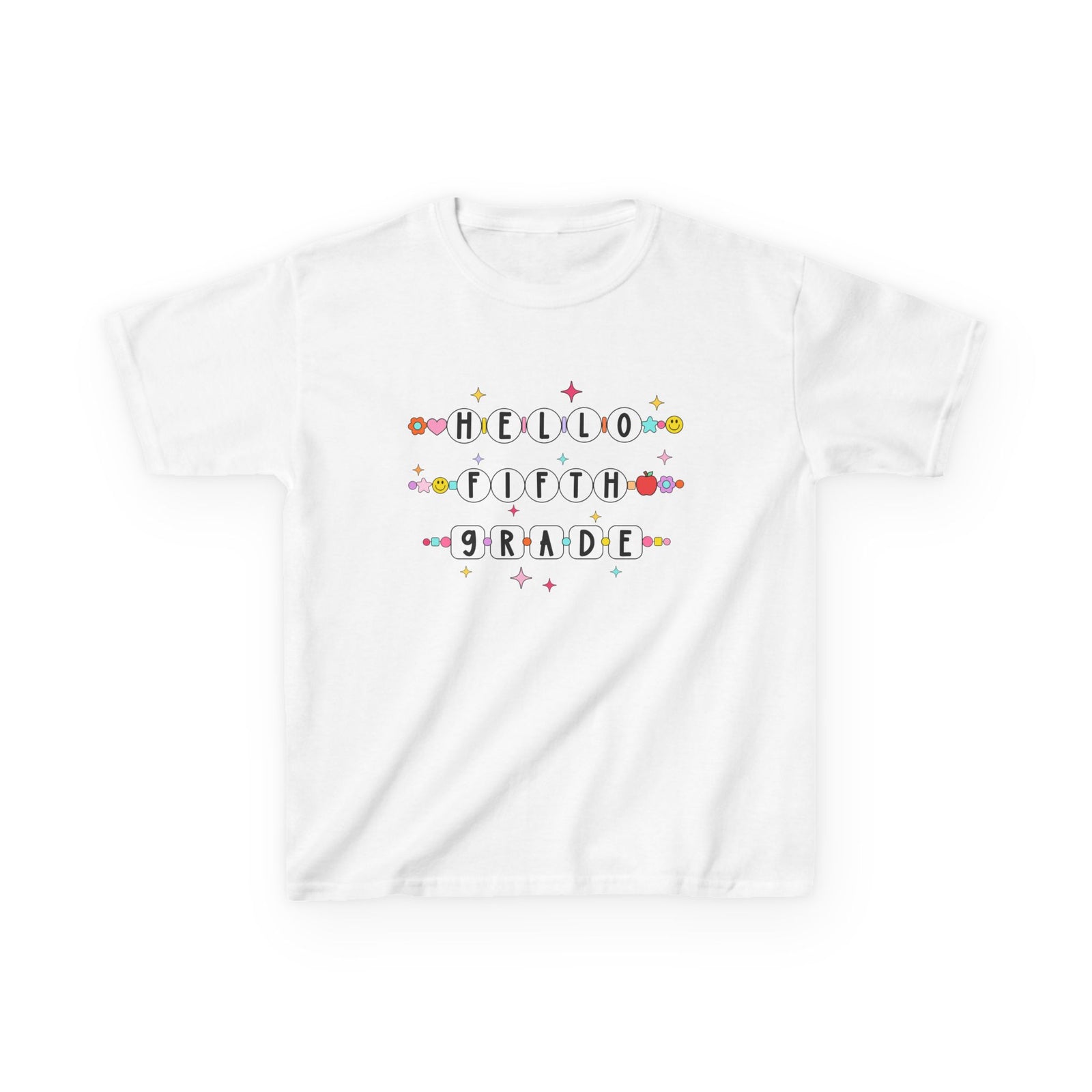 Friendship Bracelets Hello Fifth Grade Kids Tee Cute 5th Grade Back to School T-Shirt