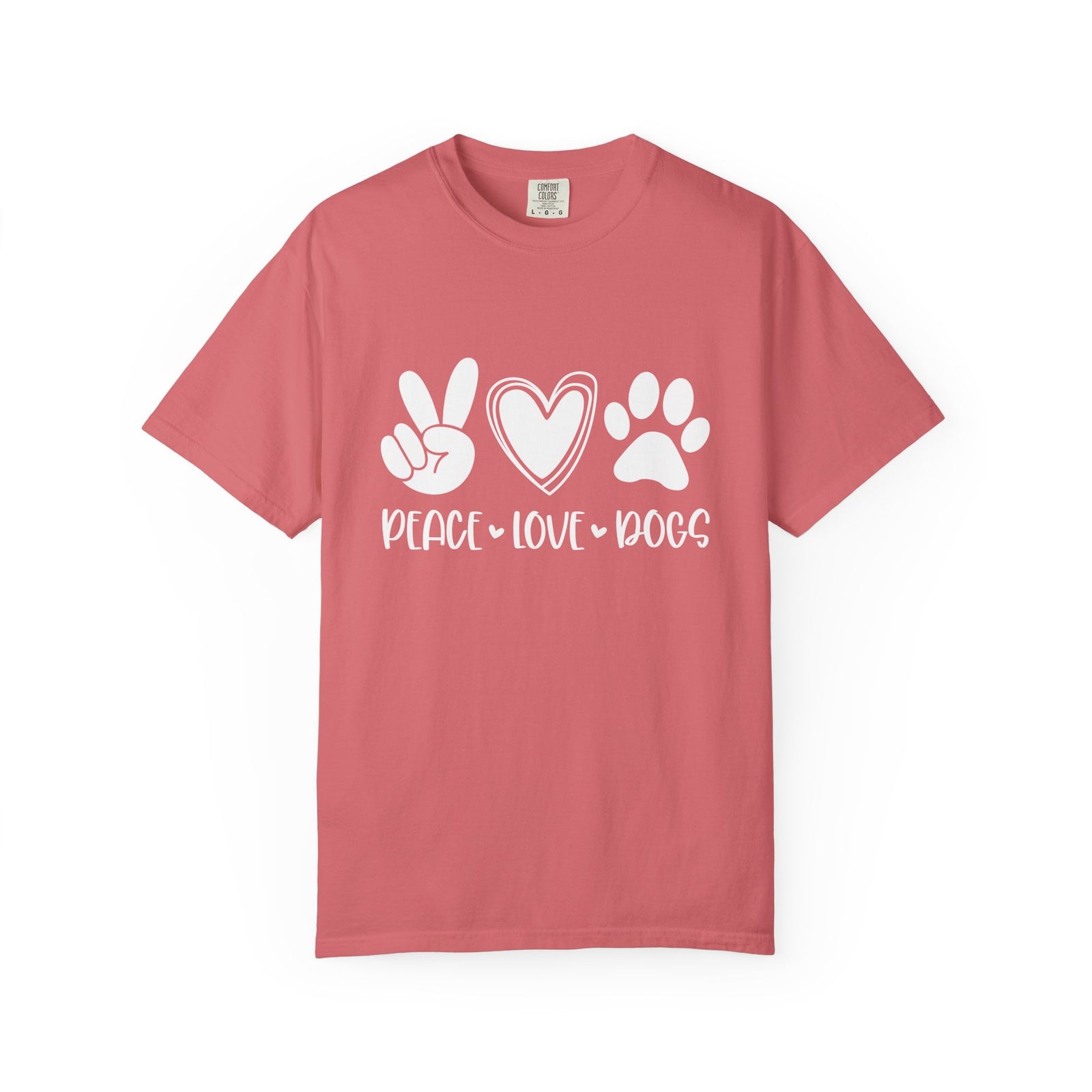 Peace Love Dogs T-Shirt Cute Dog Mom Graphic Tee