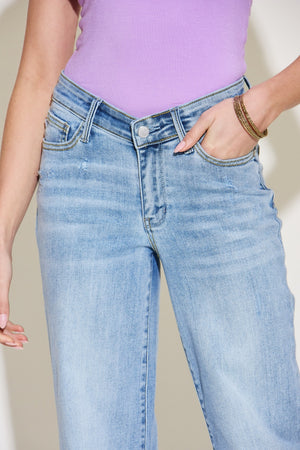 Judy Blue Full Size V Front Waistband Straight Jeans - Sydney So Sweet