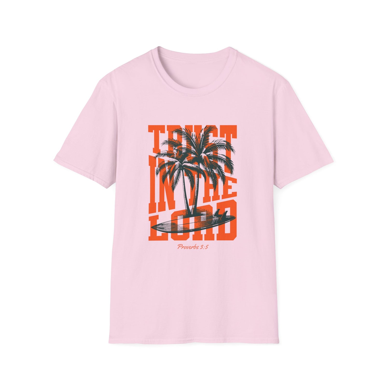 Trust in the Lord Palm Trees T-Shirt Summer Christian Faith Tee