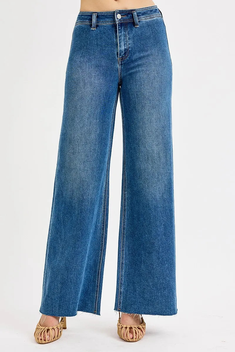 RISEN High-Waisted Wide Leg Jeans - Sydney So Sweet
