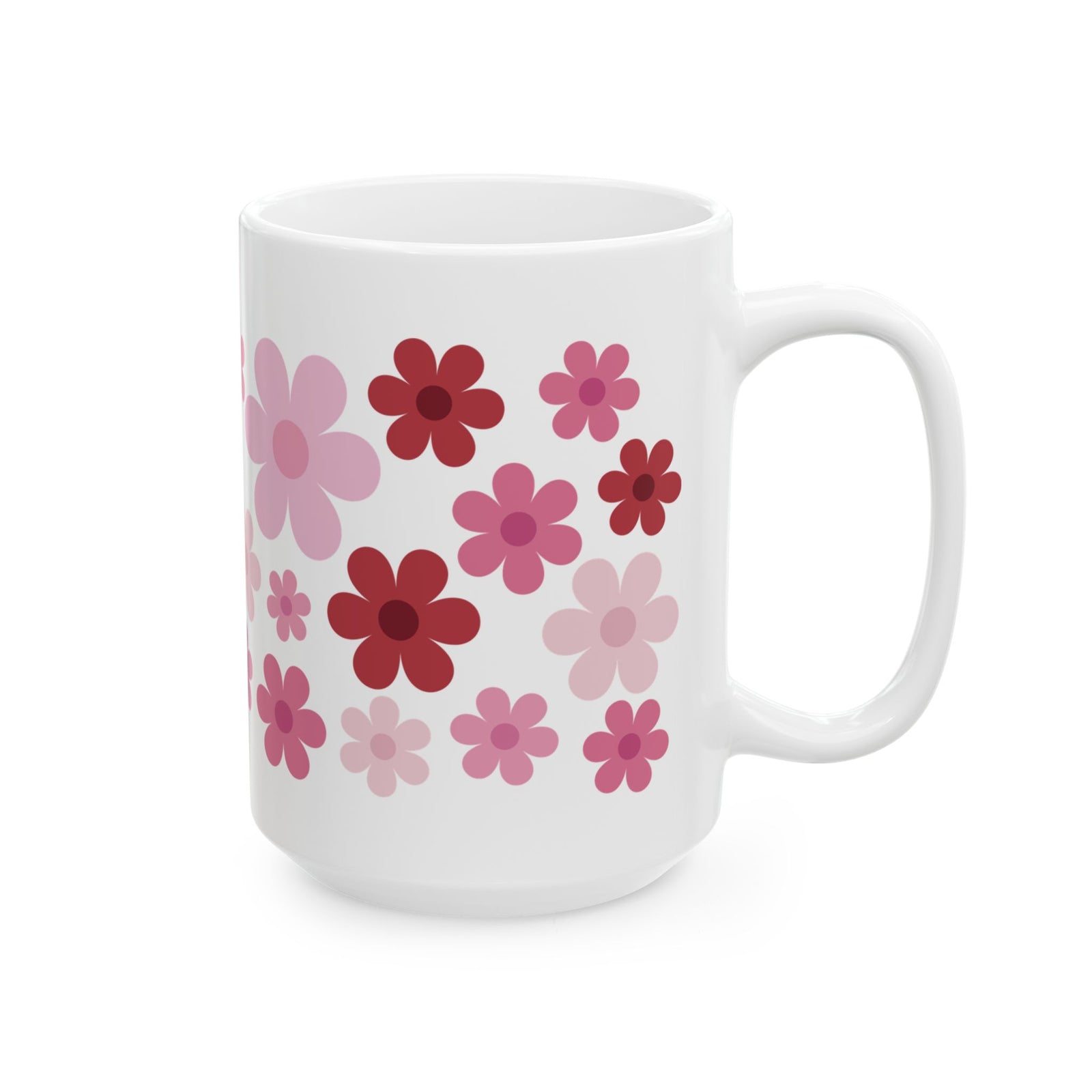 Retro Daisy Heart Bouquet Mug — Cute Valentine’s Day Coffee Cup (11oz & 15oz) - Sydney So Sweet