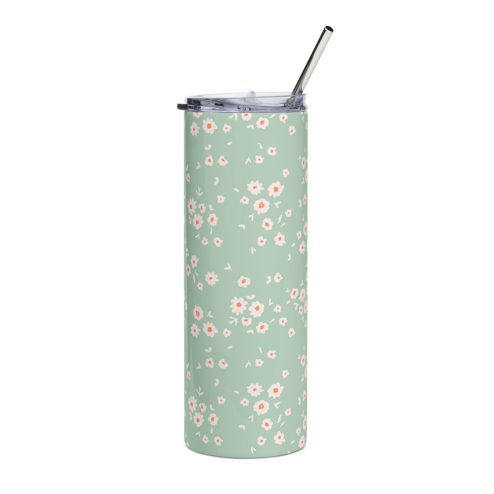 Mint Boho Daisy 20oz Floral Stainless Steel Tumbler Travel Cup