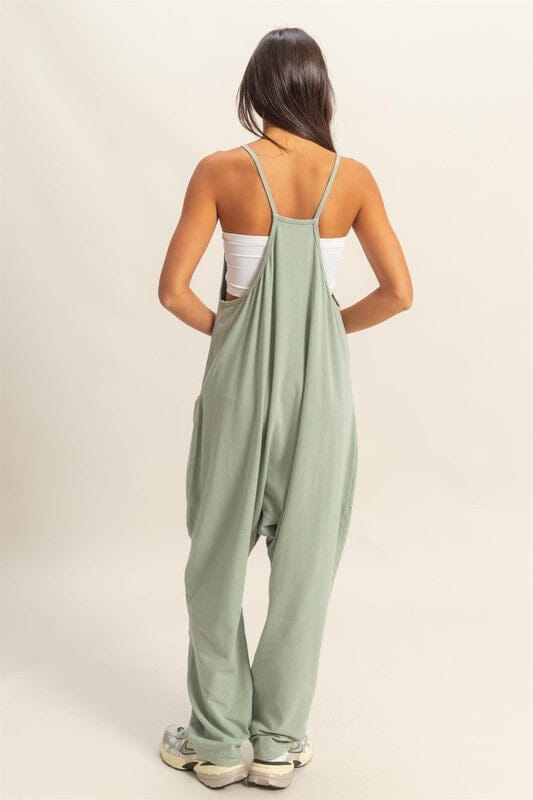 HYFVE Relaxed Fit Mineral Washed Overalls with Pockets - Sydney So Sweet