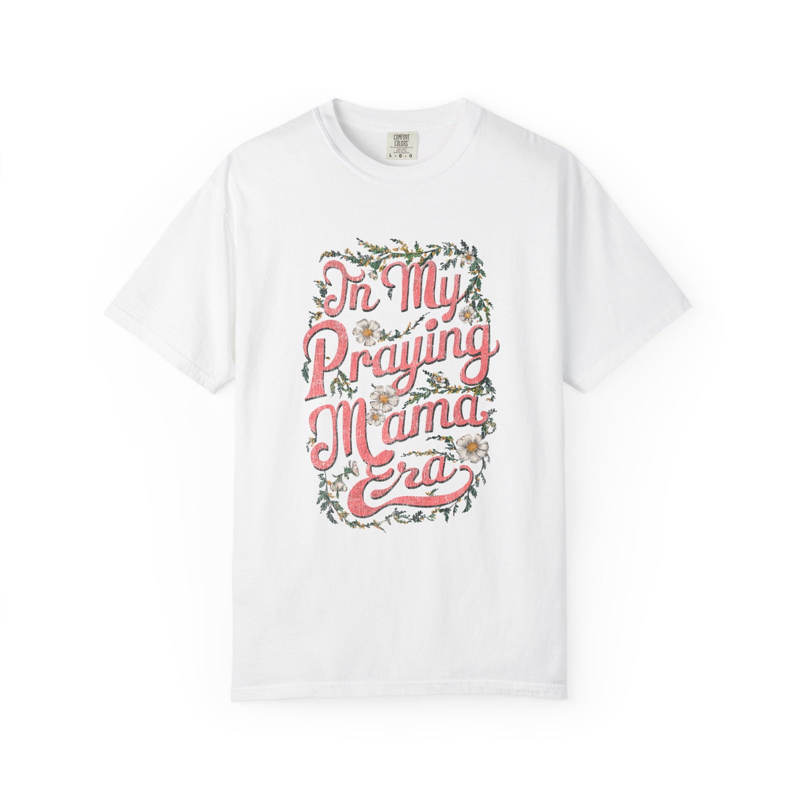 In My Praying Mama Era Praying Mom T-Shirt Floral Graphic Tee