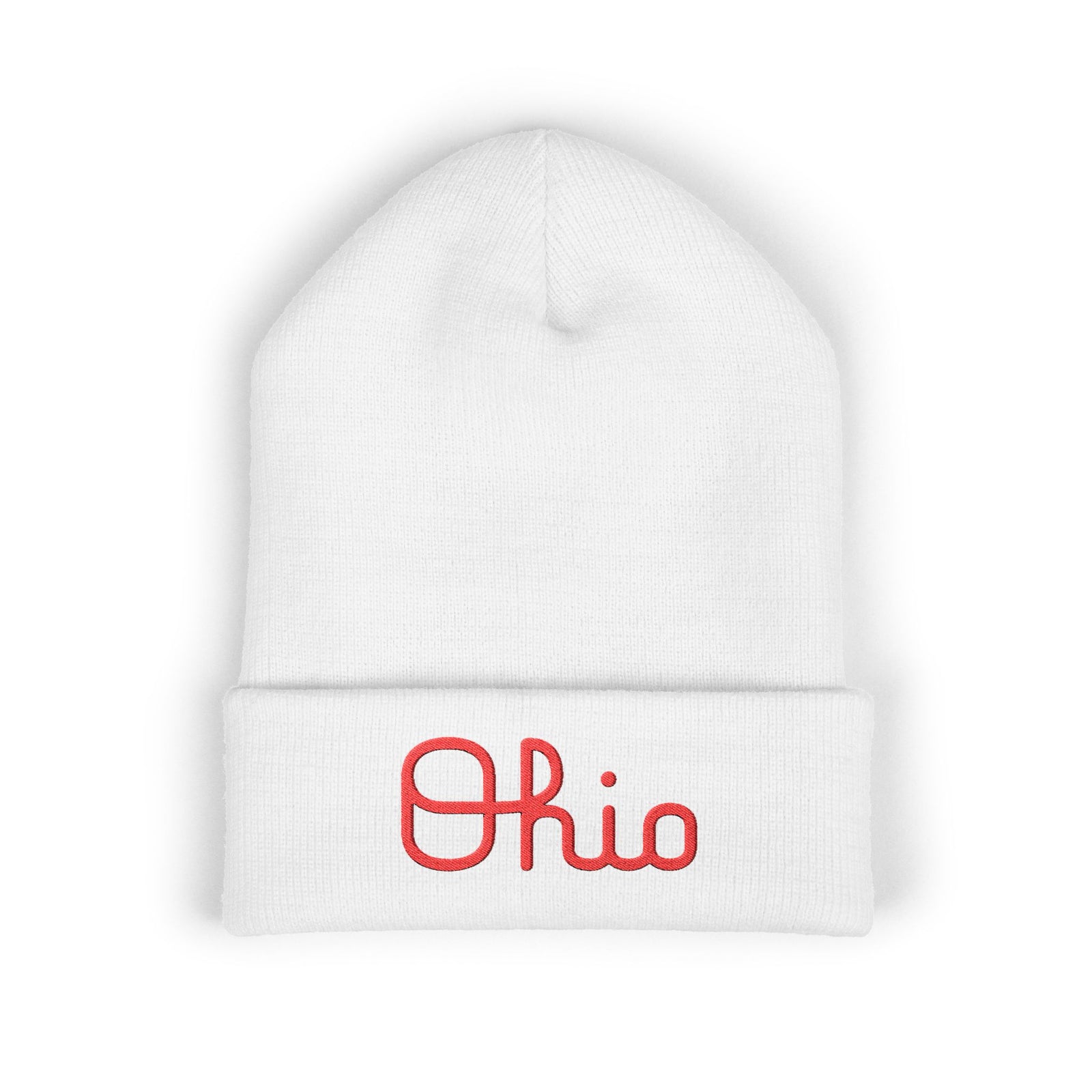 Script Ohio Embroidered Cuffed Unisex Beanie Hat - Sydney So Sweet