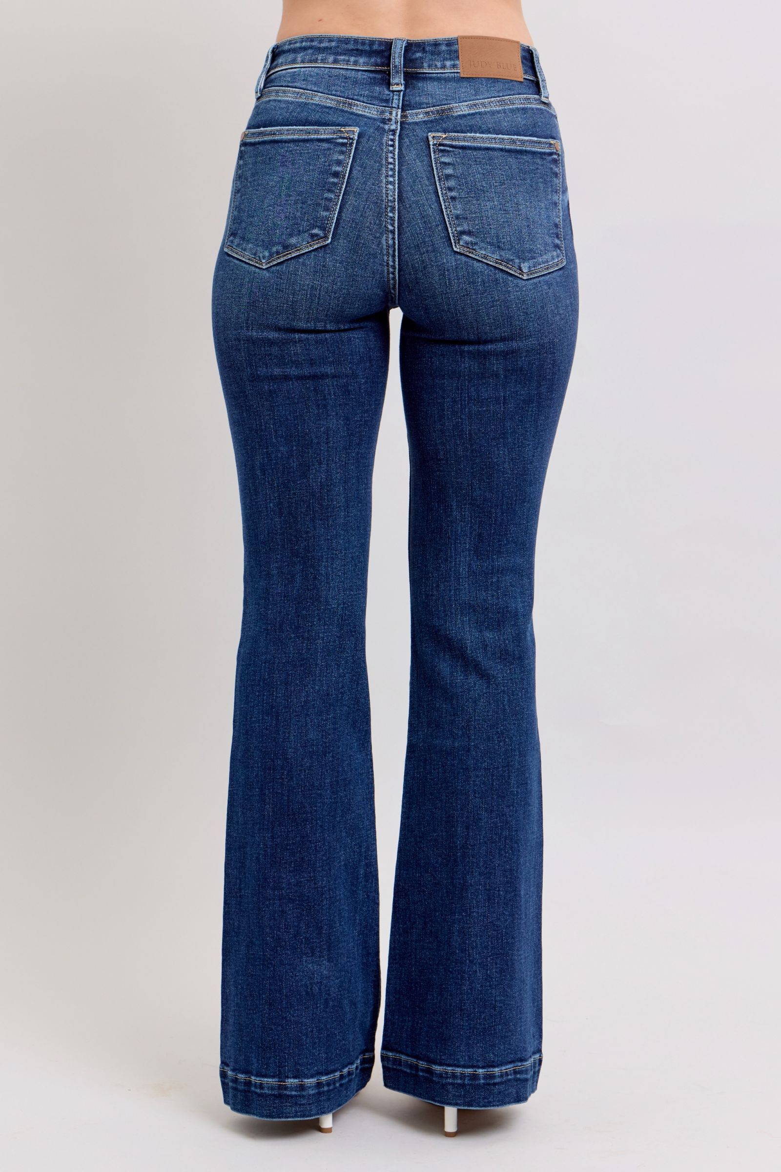 Judy Blue Full Size High Rise Flare Jeans with Pockets Plus Size - Sydney So Sweet