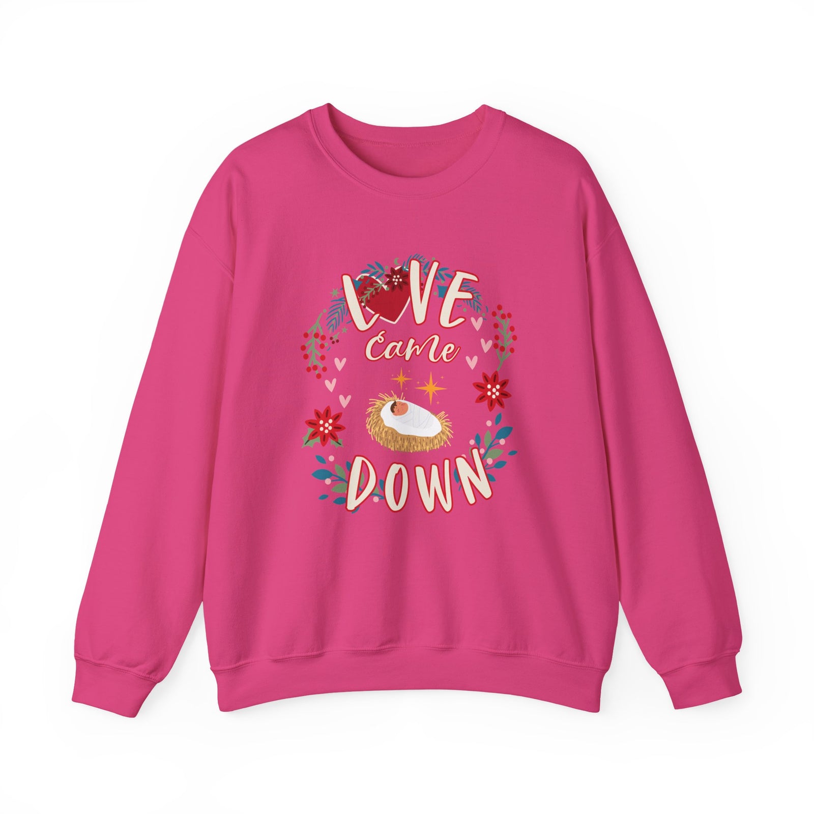 Love Came Down Christmas Season Crewneck Unisex Sweatshirt