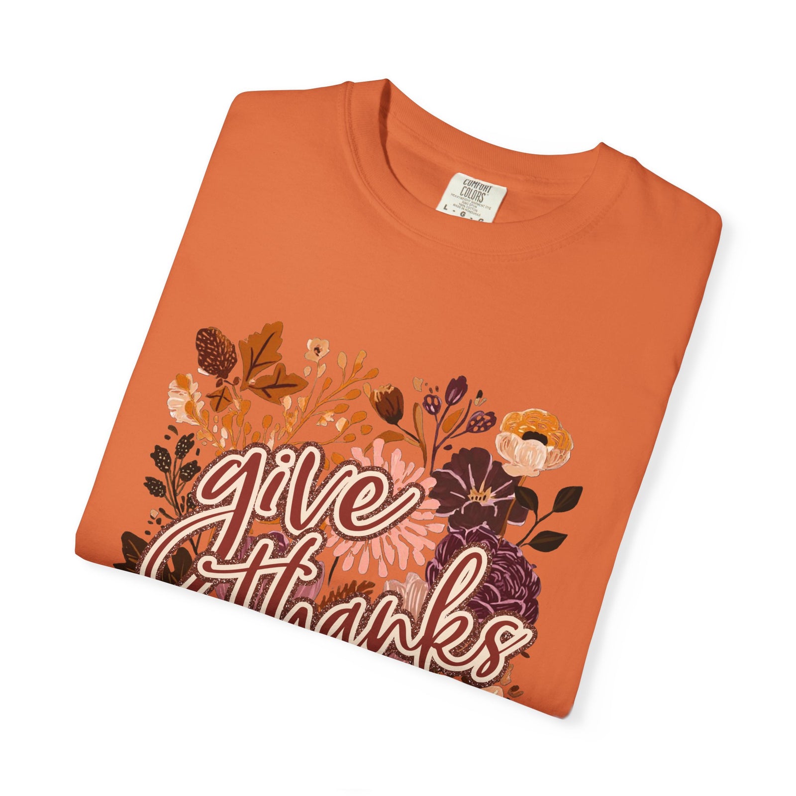 Give Thanks T-Shirt Fall Pumpkin Thanksgiving Graphic Tee