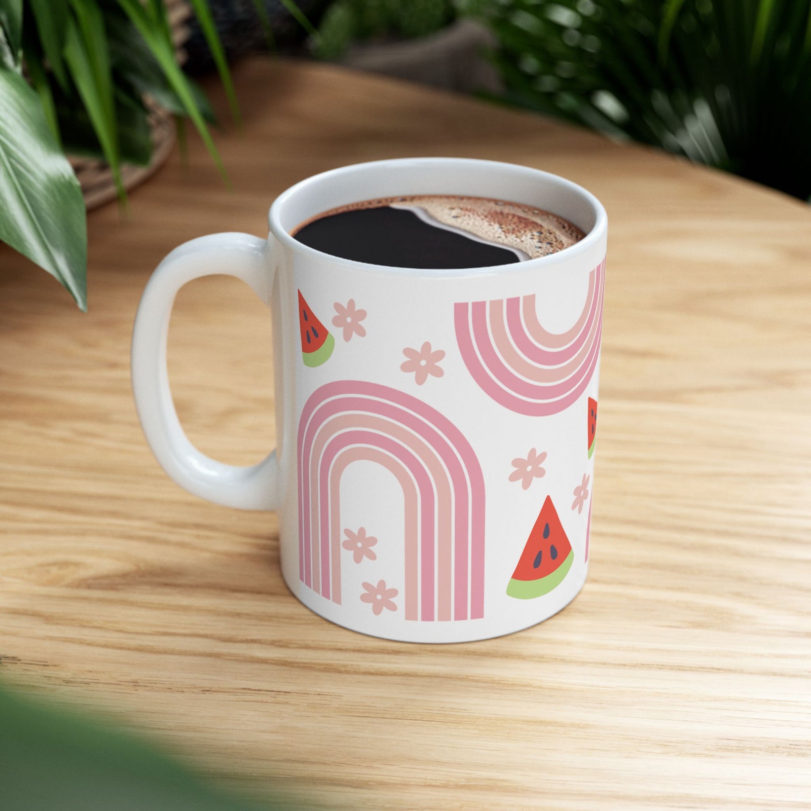 Watermelon Rainbow Cute Ceramic Mug Coffee Cup (11oz & 15oz)