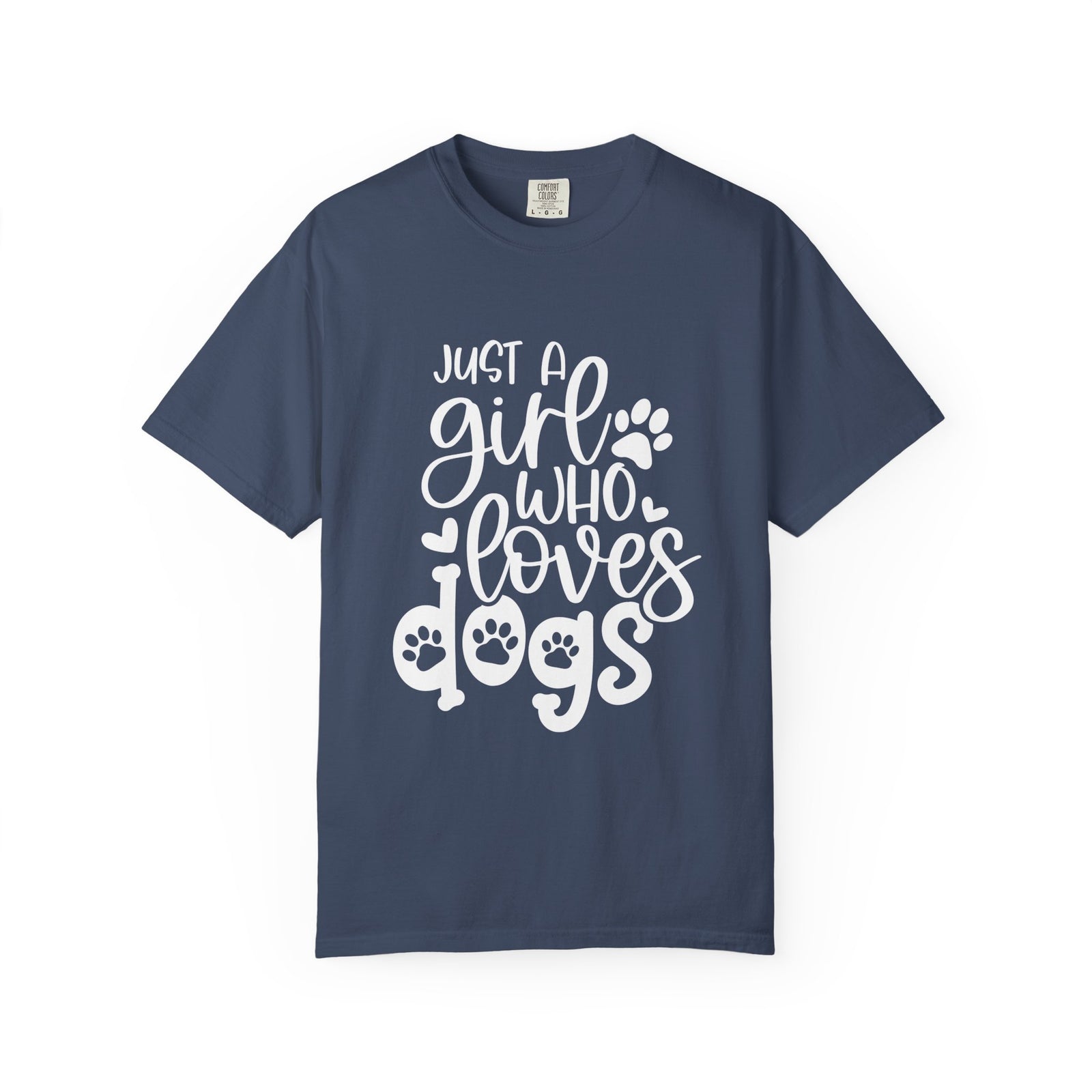 Just a Girl Who Loves Dogs T-Shirt Cute Dog Mom Graphic Tee