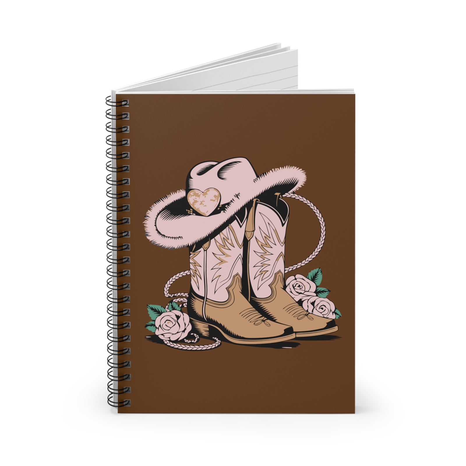 Cowgirl Boots & Hat Floral Western Notebook alternate view