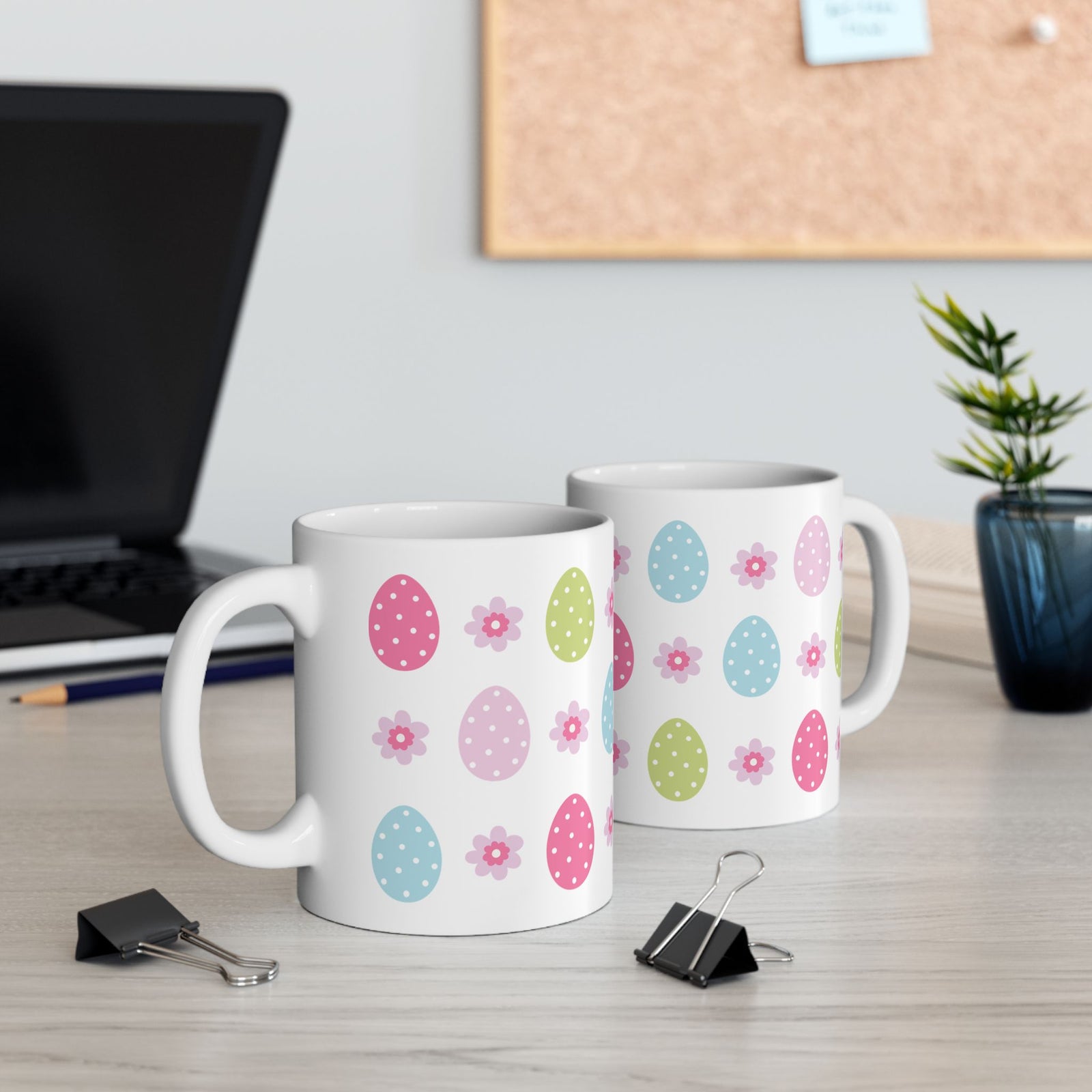 Retro Easter Egg Cute Ceramic Mug Coffee Cup (11oz & 15oz)